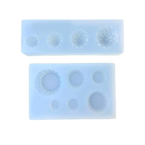 Eisformen aus lebensmittelechtem Silikon für die Schmuckherstellung aus Kunstharz, wiederverwendbar, mit detailliertem Design, leicht zu lösen, 2 Stück von HOOLRZI