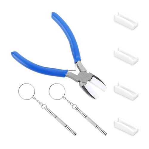 Flache Nylon-Backenzange mit federbelasteter weicher Nase, doppelt für Schmuck, Basteln, Draht-Glättungswerkzeug Flache Nylon-Backenzange mit federbelasteter weicher Nase, doppelt für Schmuck, Basteln, Draht-Glättungswerkzeug von HOOLRZI