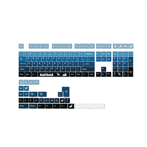 HOOLRZI 138 farbige fünfseitige PBT-Sublimationstastenkappen, XDA-Profil, PBT-Tastenkappen, Abdeckungs-Set, Farbsublimations-Tastenkappen von HOOLRZI