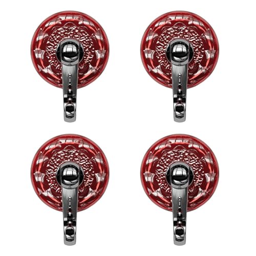 HOOLRZI 4 Stück Vintage-Saugnäpfe mit Haken, Heimdekoration, Saugnapf-Aufhänger, hervorragend zum Aufhängen von Handtüchern oder Kränzen an Glaskranzaufhängern von HOOLRZI