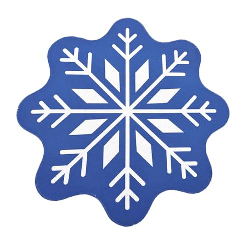 HOOLRZI Bodenmatte in Schneeflockenform, dekorative und funktionale Weihnachts-Badematte mit hoher Wasseraufnahmefähigkeit und rutschfest von HOOLRZI