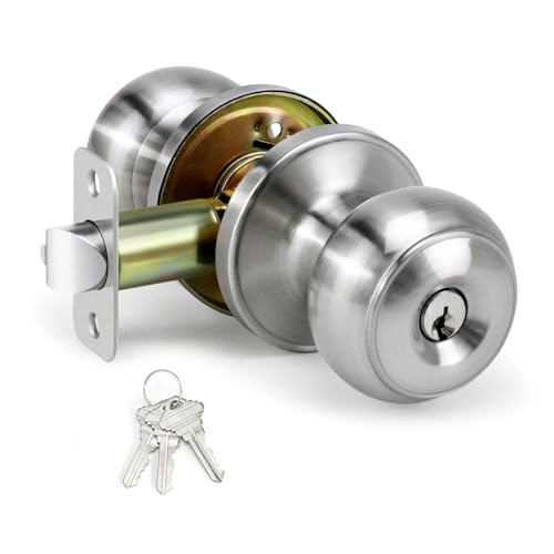 HOOLRZI Runde Türknäufe, runde Form, Eingangstürknauf, Zincs-Legierung, drehbarer Türknauf, Griff für den Innenbereich HOOLRZI Runde Türknäufe, runde Form, Eingangstürknauf, Zincs-Legierung, drehbarer Türknauf, Griff für den Innenbereich von HOOLRZI