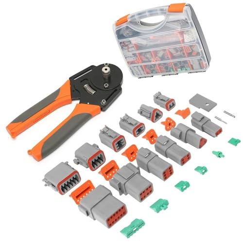 Hochleistungspaket Von 1600 Wasserdichtem Stecker Mit Mehreren Pin Konfigurationen Und Professionellem Crimp Werkzeug Für Boote Professionelles Automobil Reparaturwerkzeug von HOOLRZI