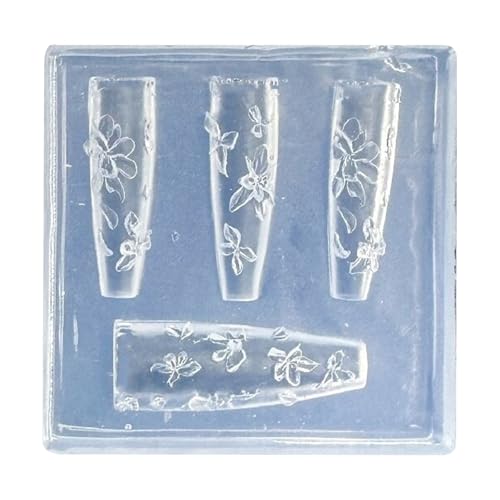 Künstlerische Nageldekoration mit mehreren alternativen Silikonformen zum Basteln von Blumenverzierungen und Charm-Silikonform für Nagelanhänger von HOOLRZI