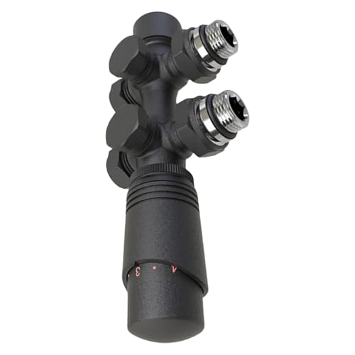 Messing Anthrazit Heizkörper Heizkörper Ventile Set mit Thermostat für komfortable Wohnumgebung G1/2 Raumklimasteuerung Messing Anthrazit Heizkörper Heizkörper Ventile Set mit Thermostat für komfortable Wohnumgebung G1/2 Raumklimasteuerung von HOOLRZI