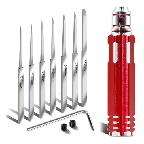 Professionelles Schnitzwerkzeug-Set, Gravurschneider, Modellieranreißer, für Holz, Leder, Handwerk, Detaillierte Modellierarbeiten Handwerk Schnitzwerkzeug von HOOLRZI
