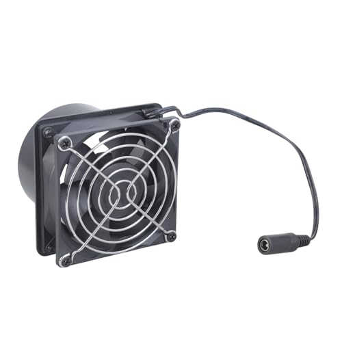 Ventilator mit hohem Luftstrom, 12 V, mit abnehmbarem ABS-Gehäuse für Wachstumszelte, Serverkühlung und Heimwerker-Anwendungen, Abluftventilator für Gewächshauszelte von HOOLRZI