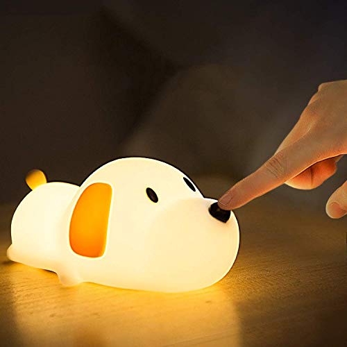 HOOMAGIC LED Nachtlicht Kinder Nachtlampe mit Touch Schalter Tragbare Silikon Nachtlichter USB Aufladen Nachtlampe für Schlafzimmer, Camping, Wohnräume von HOOMAGIC