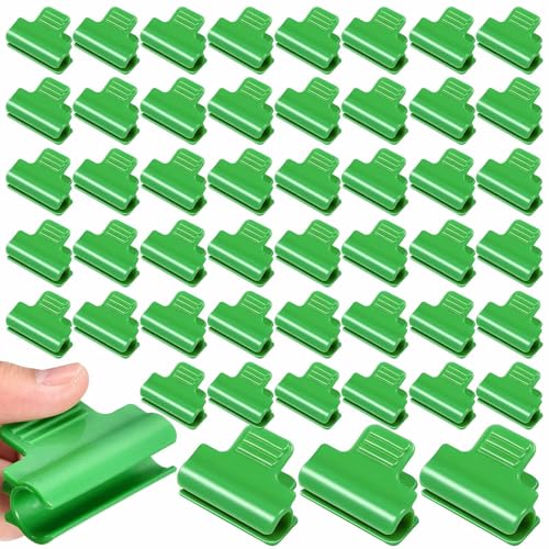 Kunstoff Gewächshausfolien Clips,50 Stück Grün Gewächshaus Klemmen,8 mm Kunststofffolien Clips,Treibhaus Clips Kunststoff Netting Tunnel Hoop Clip für Gewächshäuser,Reihenabdeckung Netz,Schuppen von HOOPOE