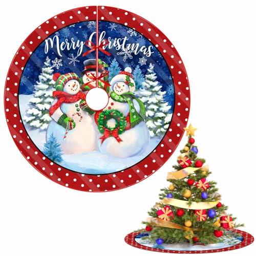Weihnachtsbaum Decke Rot,76 cm Tannenbaum Decke Rund,Kurzer Plüsch Baumrock aus Polyester,Weihnachtsbaum Abdeckung für Christbaumständer Teppich,Christbaumdecke Rund Rot für Bodendekoration von HOOPOE