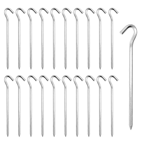 HOOPOE Zeltheringe, Stabil, 20 Stücke Metall, Aluminium, Hexagonal mit Rutschfester Haken, Silber HOOPOE Zeltheringe, Stabil, 20 Stücke Metall, Aluminium, Hexagonal mit Rutschfester Haken, Silber von HOOPOE