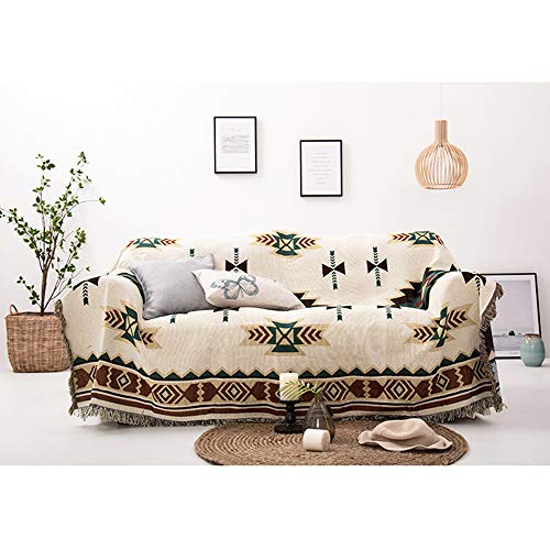 HOORDRY Decken Sucre Kuscheldecke Wendedecke 180x230cm,Sommerdecke Boho Baumwolle,Beige,Ideal Fürs Sofa,Teppich, Sessel,Tagesdecke,Tischdecken von HOORDRY