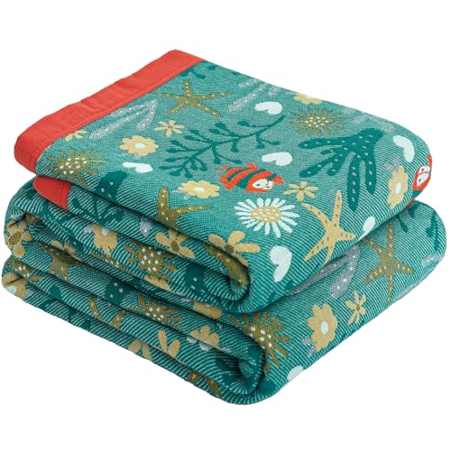 HOORDRY Boho Baumwolle Tagesdecke-Universale Sofadecke, Doppelseitige Decke für Bett Ultra Weiche und Atmungsaktive Quilt Musselin Bettdecke für Ganze Saison-200x230CM von HOORDRY