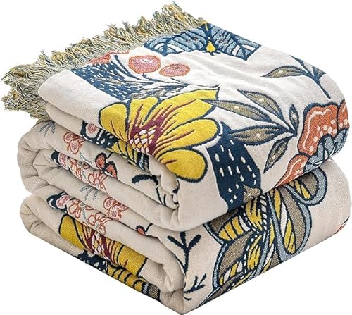 HOORDRY Boho Tagesdecke - 100% Baumwolle, Doppelseitig, Wendedecke Bettüberwurf für Bett, Sofa & Sessel - 200x230cm von HOORDRY