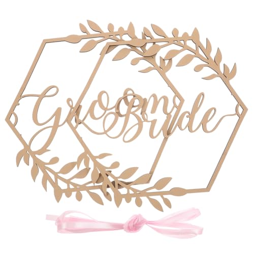 HOOTNEE 1 Set Stuhldekorationsschild Für Hochzeiten, Schilder Für Stühle Mit Der Aufschrift „Braut Und Bräutigam“ Für Tischstuhl, Schild Für Verlobungsfeiern, Hängeschilder „Reserviert“, HOOTNEE 1 Set Stuhldekorationsschild Für Hochzeiten, Schilder Für Stühle Mit Der Aufschrift „Braut Und Bräutigam“ Für Tischstuhl, Schild Für Verlobungsfeiern, Hängeschilder „Reserviert“, von HOOTNEE