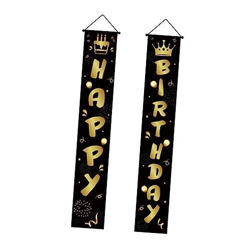 HOOTNEE 1Paar Geburtstagsdesign Türbanner Wiederverwendbare Partydekoration für Unvergessliche Geburtstagsfeiern Klassisches Design Langlebiges Material Kreative Gestaltung von HOOTNEE