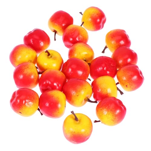 HOOTNEE 20 Stück Mini Künstliche Äpfel Imitation Frucht Deko für Regale Küche Heimdekoration Realistische Simulation Rote Mini Ornamente für Partys Feiertage von HOOTNEE