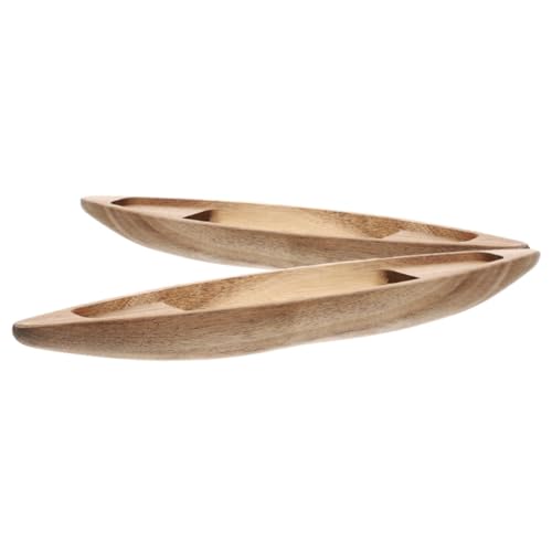 HOOTNEE 2Stücke Holzboot Modelle Unvollendetes Ruderboot Schwimmende Dekoration für Aquarien DIY Holzboot Modell für Wohn und Büroszene Rustikale Holzdeko mit Lebensechten Details von HOOTNEE