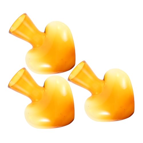 HOOTNEE 3stücke Klare Vasen Herzform Glasflaschen Blumenhalter Aus Glas Hydrokultur Pflanzgefäße Kleine Vasen Für Dekoration Transparente Glasflaschen Für Pflanzen von HOOTNEE