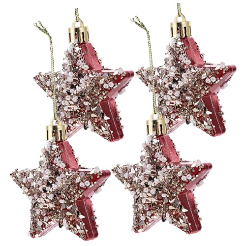 HOOTNEE 4stücke Hängend Ornament Glänzende Xmas Deko Für Baum Und Tür Für Festliche Dekorationen Weihnachten von HOOTNEE