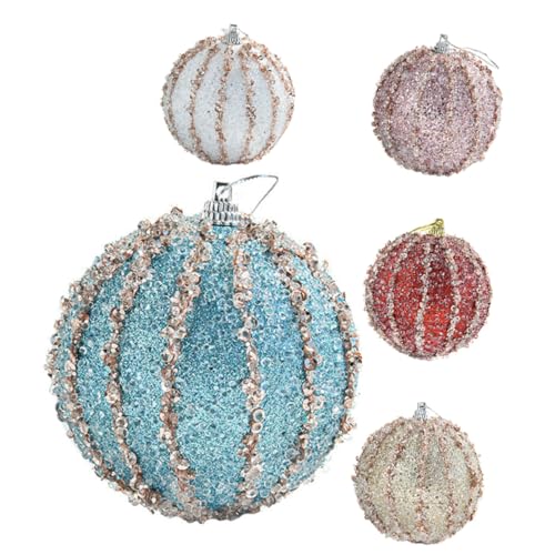 HOOTNEE 5stücke Teiliges Weihnachtsbaumkugeln Bruchsichere Hängende Ornamente Für Festliche Dekorationen Für Weihnachtsbaum Tür Und Wanddeko HOOTNEE 5stücke Teiliges Weihnachtsbaumkugeln Bruchsichere Hängende Ornamente Für Festliche Dekorationen Für Weihnachtsbaum Tür Und Wanddeko von HOOTNEE
