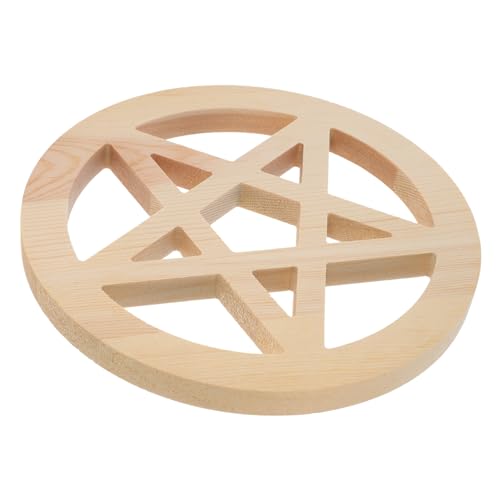 HOOTNEE Altar Holz Carving Decor Pentagramm Ritual Und Küche Ornament Elegante Altar Schmuck 1pc von HOOTNEE