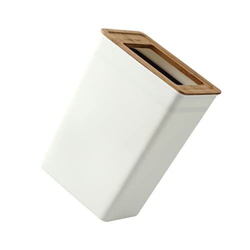 HOOTNEE Großer Mülleimer Mit Holzdeckel Große Mülleimer Für Badezimmer Küche Wohnzimmer Minimalistischer Stil von HOOTNEE