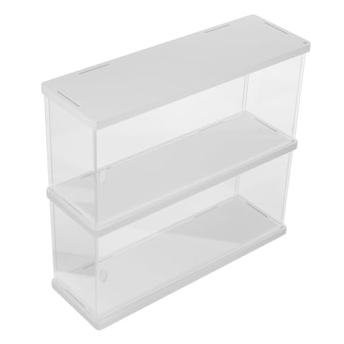HOOTNEE Zweilagige Acryl-figurenvitrine Transparent Aufbewahrungsbox Für Actionfiguren Thekenbox Organizer Durchsichtige Vitrine Modelldisplayhalter von HOOTNEE
