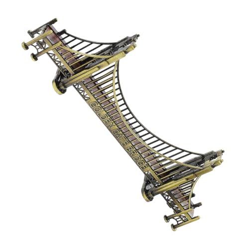 HOOTNEE Goldene Gate Brücke Modell Aus Legierung Große Statue Tischdekoration Amerikanische Architektur Vintage Design Geeignet Für Wohnzimmer Und Büro von HOOTNEE