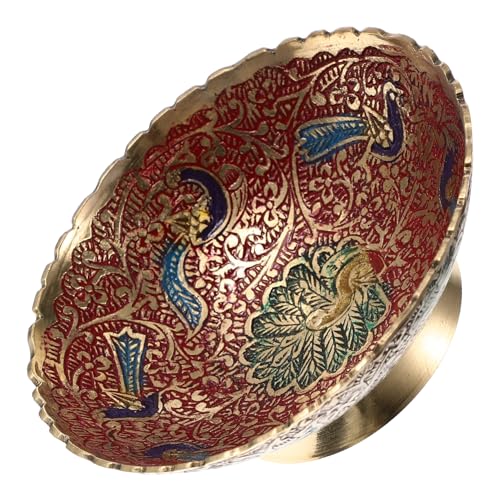 HOOTNEE Obstschale Ständer Serviertablett Für Nüsse Vorspeisenteller Opferteller- Mit Fuß Für Buddha Anbetung Zeremonien von HOOTNEE