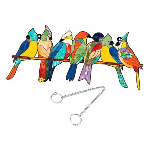 HOOTNEE Hängender Vogel Dekoratives Fenster Ornament Für Garten Und Zuhause Farbiges Design Stilvolle Fensterdeko Für Warme von HOOTNEE