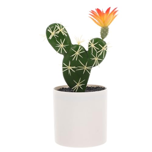 HOOTNEE Künstlicher Kaktus Bonsai Dekoration Realistisch Desktop Deko Pflegeleicht Kunststoff Sukkulente Büro Geschenkidee von HOOTNEE