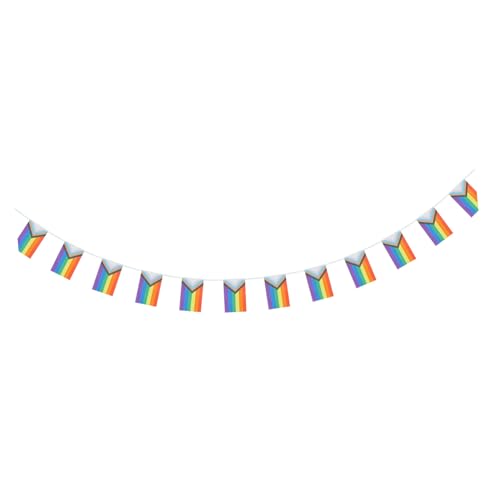 HOOTNEE Schnur Regenbogenfahne Stolz Geburtstagsdekorationen britische Dekorationen Mini LGBT-Partydekorationen Dekoration für die Menschenrechtskampagne Flagge Pride-Banner-Dekor Rennauto von HOOTNEE