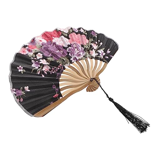 HOOTNEE Fächer Aus Holz Und Stoff Japanischer Stil Vintage-faltfächer Dekorativer Fächer Tanzfächer Für Party Und Hochzeit HOOTNEE Fächer Aus Holz Und Stoff Japanischer Stil Vintage-faltfächer Dekorativer Fächer Tanzfächer Für Party Und Hochzeit von HOOTNEE