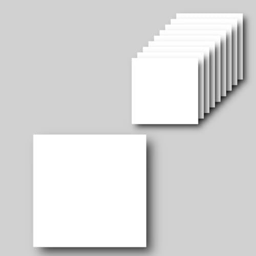 HOOZ 10x Fliesenaufkleber Fliesen Weiß - 30 x 30 cm - Selbstklebende Fliesen 10 Stück - Klebefliesen für Küchenrückwand - Wandpaneele Küche Wanddeko Schlafzimmer Wohnzimmer Badezimmer von HOOZ