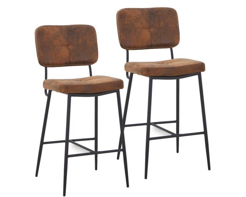 HOOZ Barhocker Set verschiedene Bezüge mit Lehne für Bistro, Wohnzimmer, Esszimmer (Set, 2 St., 3er Set), 2 Stück von HOOZ
