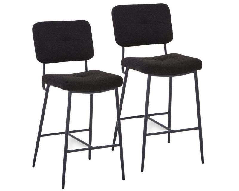 HOOZ Barhocker Set verschiedene Bezüge mit Lehne für Bistro, Wohnzimmer, Esszimmer (Set, 2 St., 5er Set), 2 Stück von HOOZ