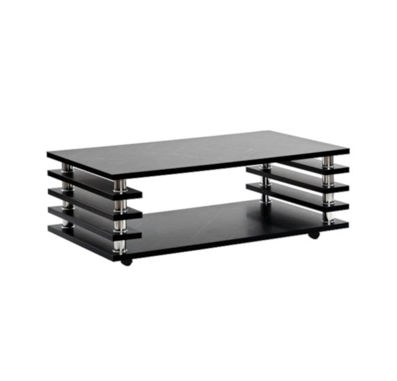 HOOZ Couchtisch Couchtisch mit Rollen 115x65cm - Marmor-Optik in schwarz von HOOZ