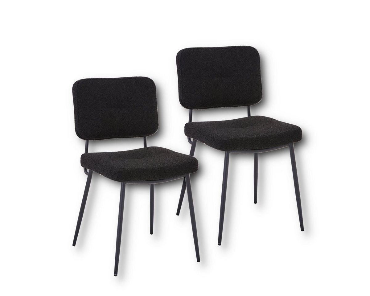 HOOZ Esszimmerstuhl 2er Set Esszimmerstühle mit Rückenlehne & Metallbeinen versch. Bezüge (Set, 2 St), 2 oder 4 Stück von HOOZ