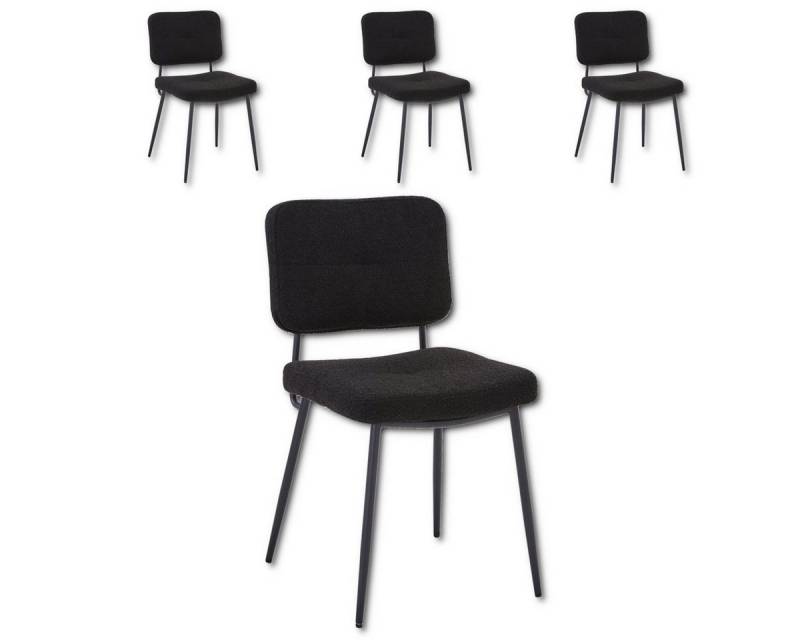 HOOZ Esszimmerstuhl 2er Set Esszimmerstühle mit Rückenlehne & Metallbeinen versch. Bezüge (Set, 4 St), 2 oder 4 Stück von HOOZ
