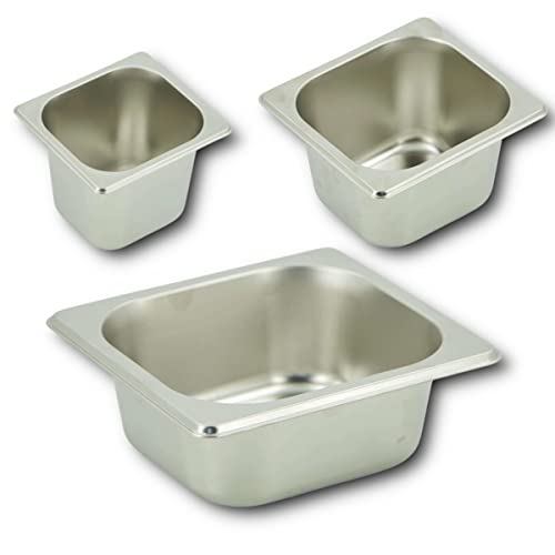 HOOZ GN Behälter 1/6 Edelstahl, 65 mm Höhe Warmhaltebehälter Essen, lebensmittelechter Gastronormbehälter aus Edelstahl, Abtropfen oder als Gareinsatz, Hitzebeständiger Gastro Behälter HOOZ GN Behälter 1/6 Edelstahl, 65 mm Höhe Warmhaltebehälter Essen, lebensmittelechter Gastronormbehälter aus Edelstahl, Abtropfen oder als Gareinsatz, Hitzebeständiger Gastro Behälter von HOOZ