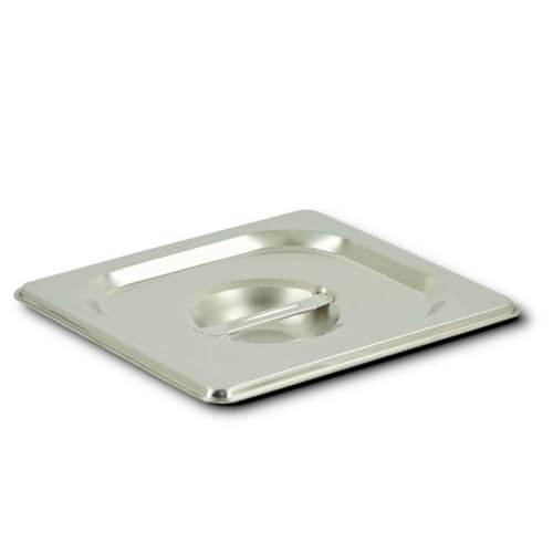 HOOZ GN Behälter 1/9 Deckel Ohne Löffelaussparung - Hitzebeständiger Gastronorm Deckel Für Alle GN-Größen, Temperaturbeständig -40°C Bis +300°C, Universell Einsetzbar Speisewärmer Aus Edelstahl von HOOZ