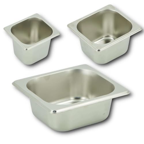 HOOZ GN Behälter 1/9 Edelstahl, 150 mm Höhe Warmhaltebehälter Essen, lebensmittelechter Gastronormbehälter aus Edelstahl, Abtropfen oder als Gareinsatz, Hitzebeständiger Gastro Behälter HOOZ GN Behälter 1/9 Edelstahl, 150 mm Höhe Warmhaltebehälter Essen, lebensmittelechter Gastronormbehälter aus Edelstahl, Abtropfen oder als Gareinsatz, Hitzebeständiger Gastro Behälter von HOOZ