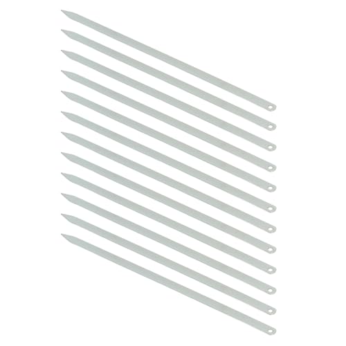 HOOZ Grillspieße 50 cm im 12er Set - Robuste extra lange flache Spieße - 12 Stück - perfekt für Fleisch, Fisch, Obst, Gemüse - Schaschlikspieße und Adana Spieße - für alle Grills von HOOZ