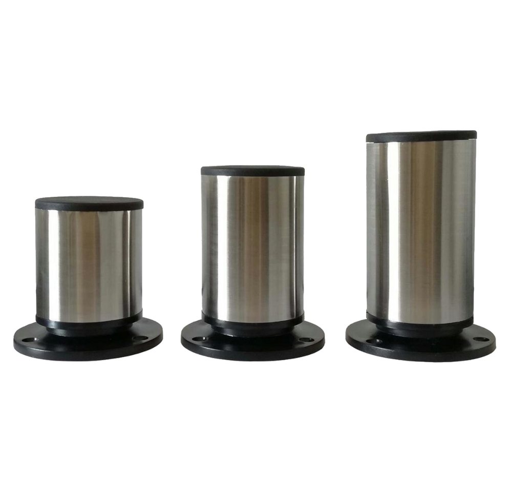 HOOZ Möbelfuß Möbelfuß Edelstahl 12cm - höhenverstellbar, (Set, 4-St., 12 cm), in 4 verschiedenen Größen von HOOZ