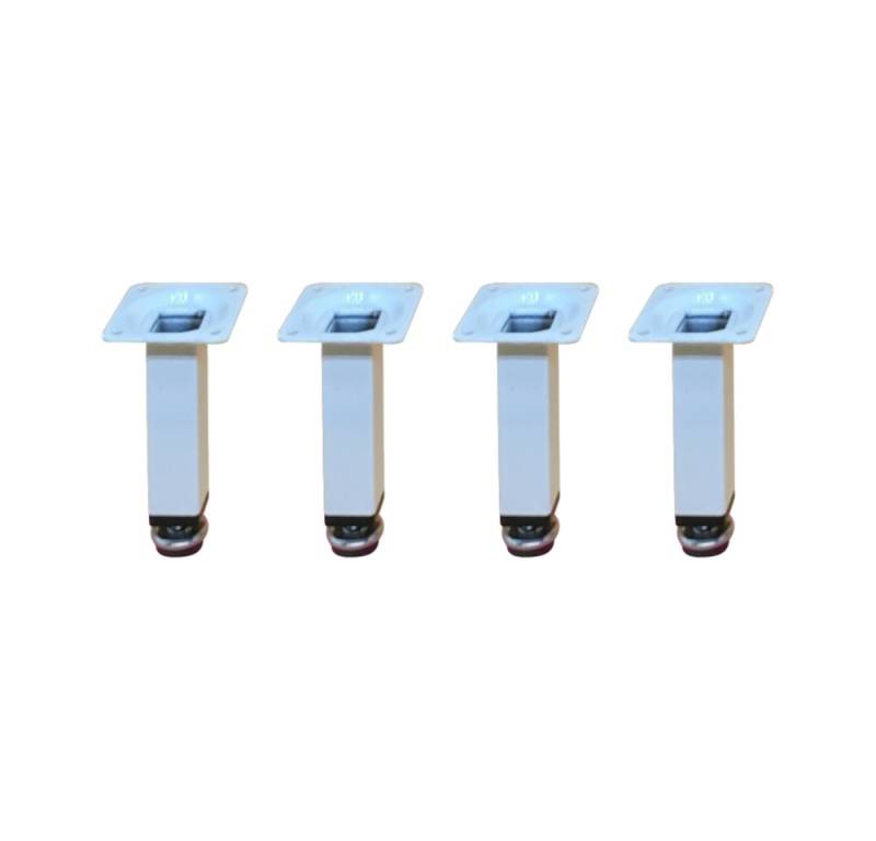 HOOZ Möbelfuß 4er Set Möbelfuß weiß 12cm - höhenverstellbar, (Set, 4-St., 12 cm), in 4 verschiedenen Größen von HOOZ
