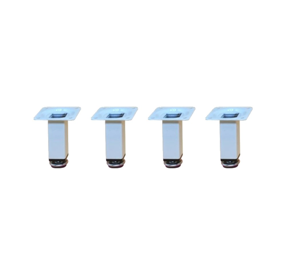 HOOZ Möbelfuß 4er Set Möbelfuß weiß 8cm - höhenverstellbar, (Set, 4-St., 8 cm), in 4 verschiedenen Größen von HOOZ