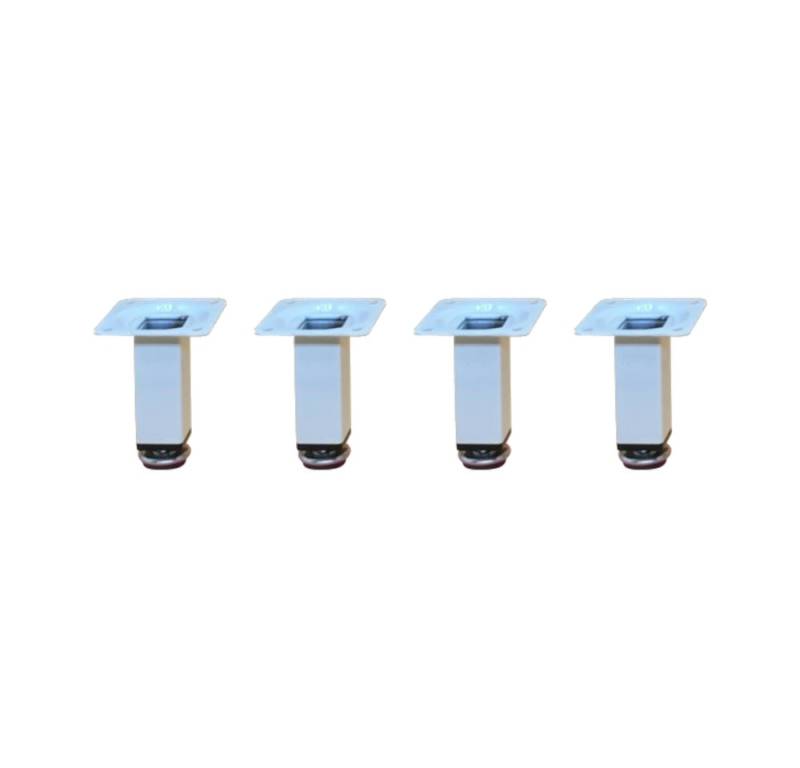 HOOZ Möbelfuß 4er Set Möbelfuß weiß 8cm - höhenverstellbar, (Set, 4-St., 8 cm), in 4 verschiedenen Größen von HOOZ