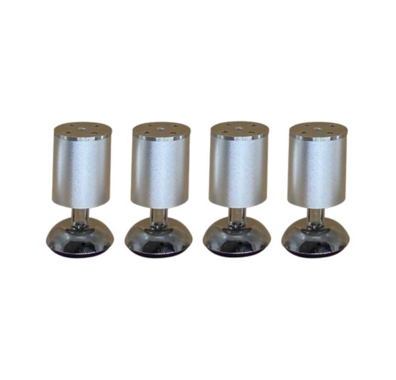 HOOZ Möbelfuß 4er Set Möbelfuß Aluminium Matt 12cm - höhenverstellbar von HOOZ