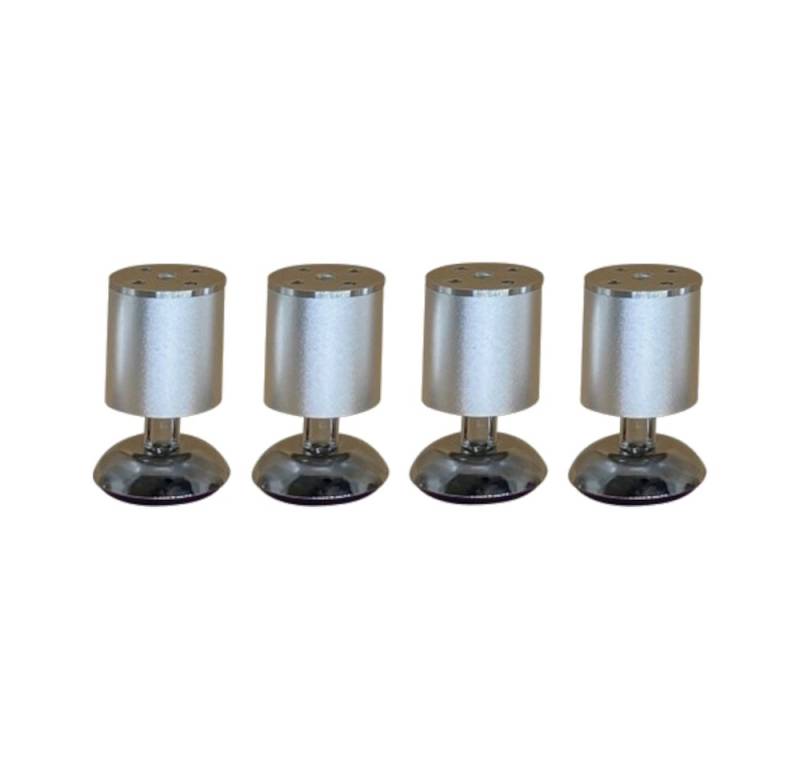 HOOZ Möbelfuß 4er Set Möbelfuß Aluminium Matt 8cm - höhenverstellbar von HOOZ
